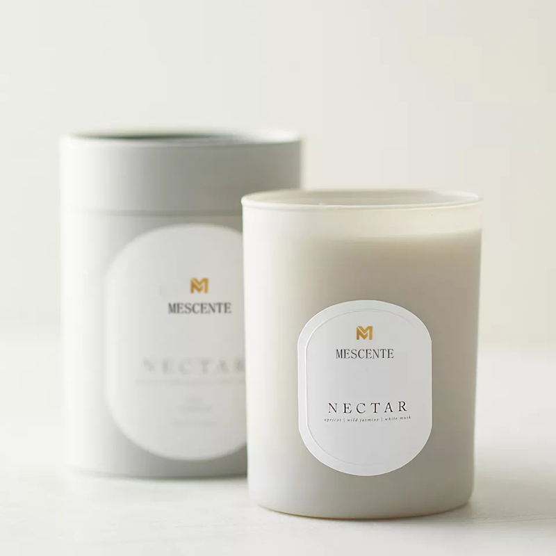 شمع‌های کریستال موم سویا با معطر طبیعی مدیتیشن با لوگوی سفارشی M&Scent.