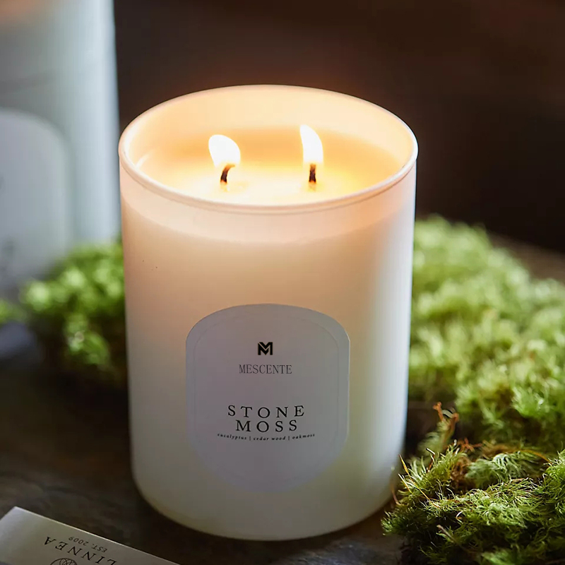 شمع‌های کریستال موم سویا با معطر طبیعی مدیتیشن با لوگوی سفارشی M&Scent.