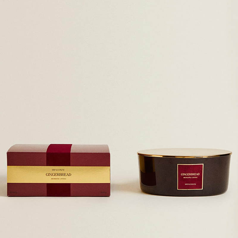 M&Scent سفارشی لوکس 3 شمع فیتیله لیبل شخصی شمع معطر شیشه ای مات مشکی