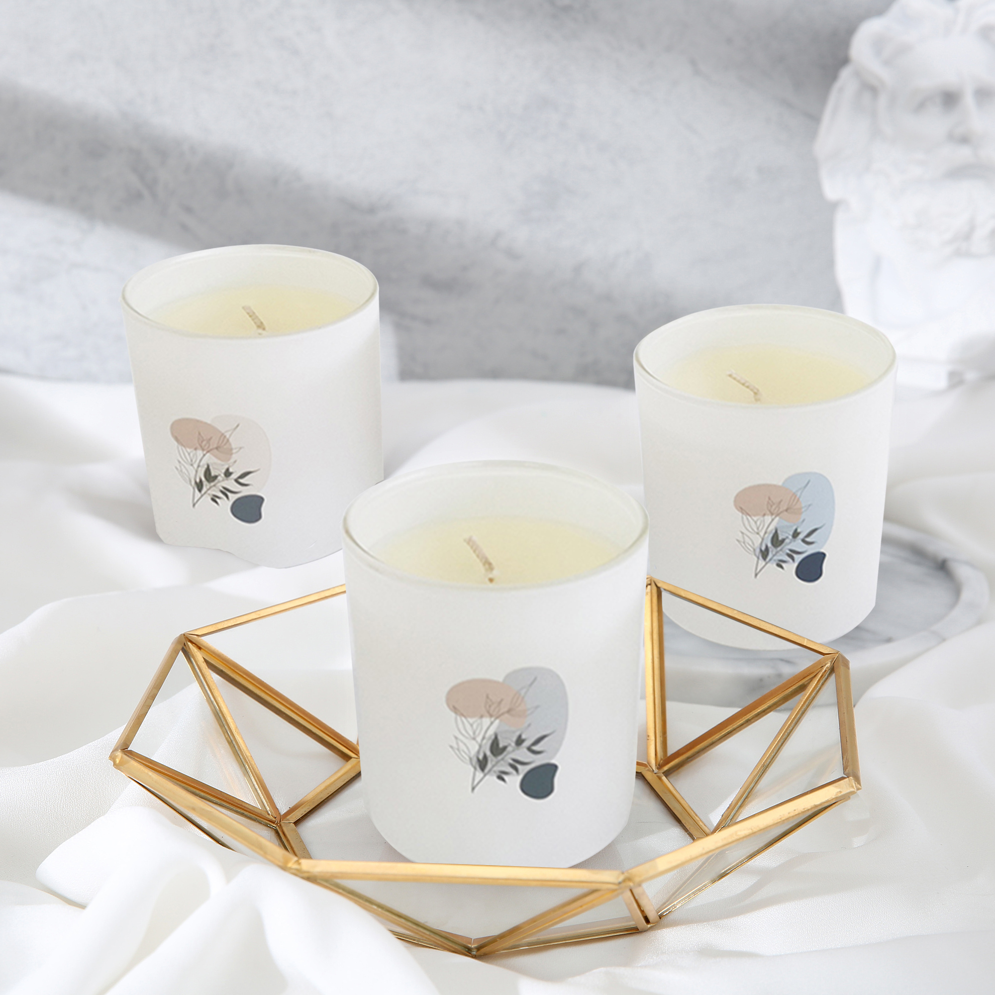 M&Scent چند شمع سویا معطر با رایحه 100% طبیعی با کیفیت بالا در ظرف شیشه ای درب دار