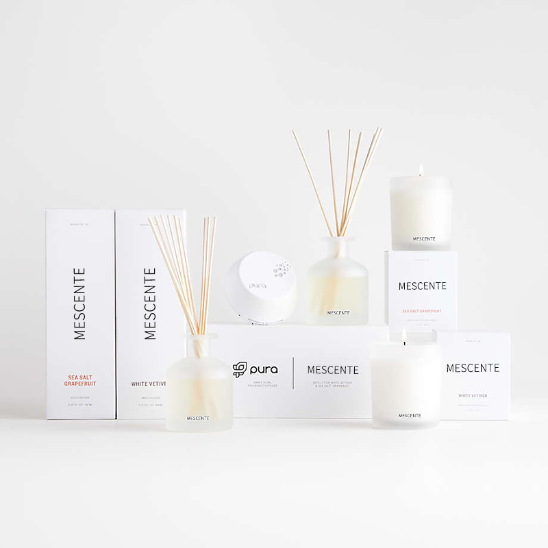 ست هدیه پخش کننده عطر نی با رنگ بنفش برچسب خصوصی لوکس M&Scent با جعبه