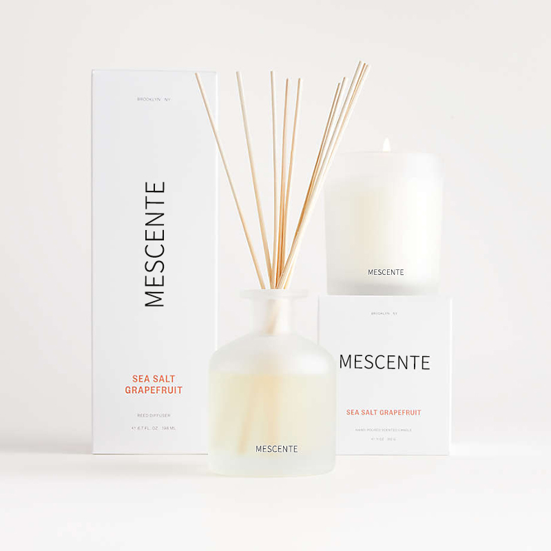 ست هدیه پخش کننده عطر نی با رنگ بنفش برچسب خصوصی لوکس M&Scent با جعبه