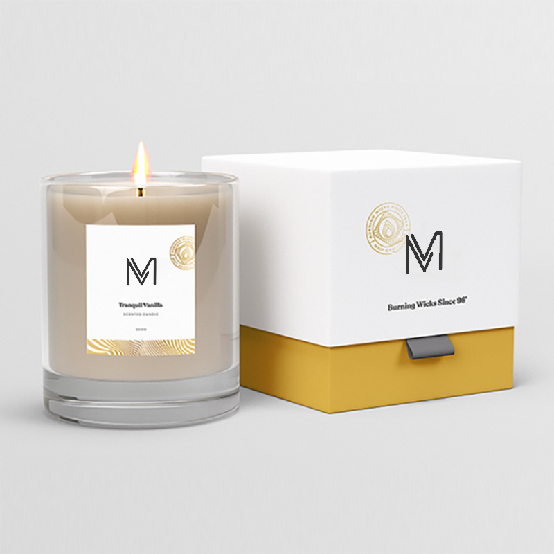 کارخانه عمده فروشی M&Scent به طور مستقیم شمع های معطر موم سویا با برچسب های ویژه لوکس با جعبه به صورت عمده
