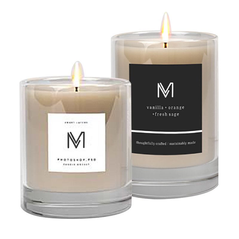 کارخانه عمده فروشی M&Scent به طور مستقیم شمع های معطر موم سویا با برچسب های ویژه لوکس با جعبه به صورت عمده