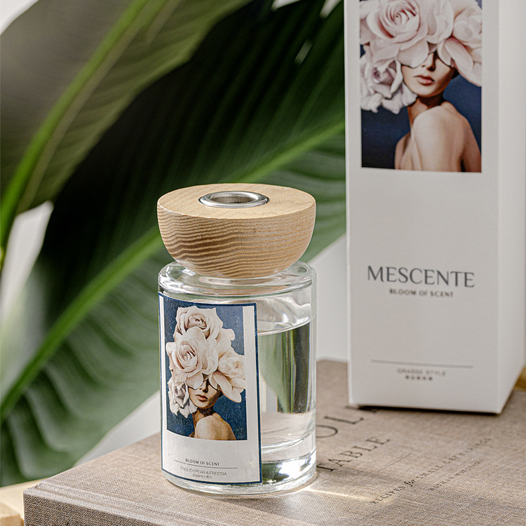 ست پخش کننده نی بطری شیشه ای برچسب خصوصی M&Scent با درپوش