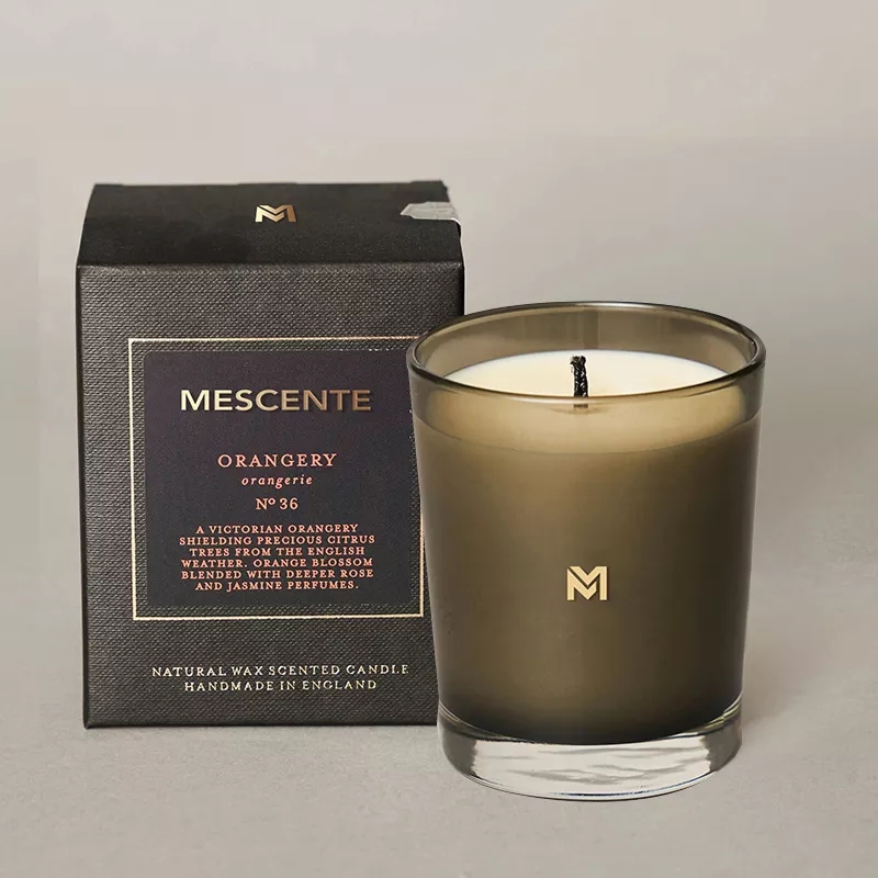 M&Scent عمده فروشی جدید لوکس لیبل خصوصی سفارشی کریسمس شیشه کریستال کرزن شمع سویا معطر با درب