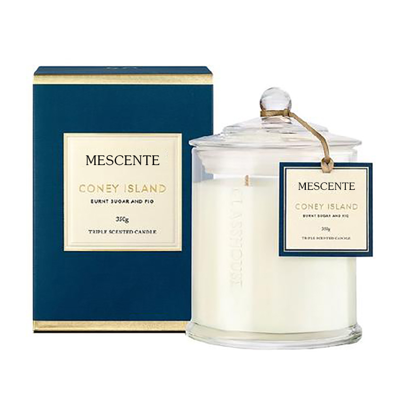 M&Scent عمده فروشی لوکس لیبل خصوصی سفارشی کریسمس شمع سویا معطر شیشه گنبدی با درب