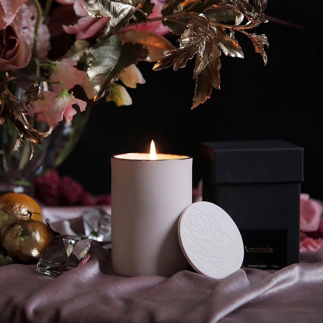 عمده فروشی M&Scent جا شیشه ای لوکس ست هدیه شمع روغن معطر ارزان قیمت با لوگو