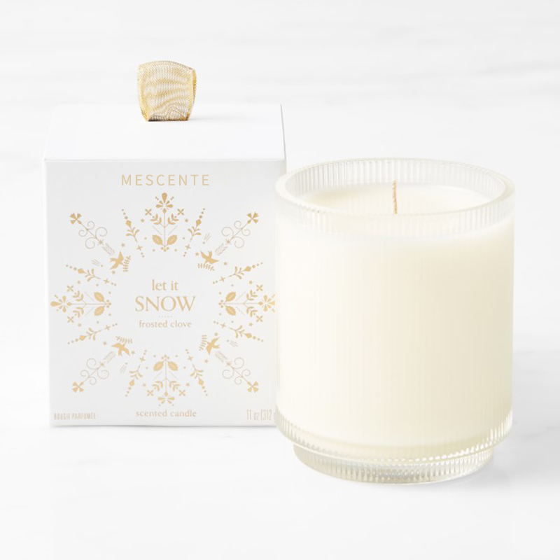 نشان‌واره سفارشی ساخت M&Scent شمع‌های سویا معطر شفافیت ارگانیک با برچسب ویژگی در ظرف شیشه‌ای