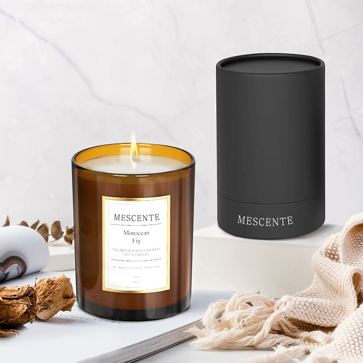 خرید عمده فروشی M&Scent ست کادویی شمع های موم سویا معطر با برچسب ویژه لوکس سفارشی