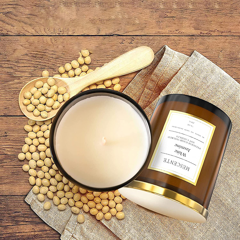 خرید عمده فروشی M&Scent ست کادویی شمع های موم سویا معطر با برچسب ویژه لوکس سفارشی