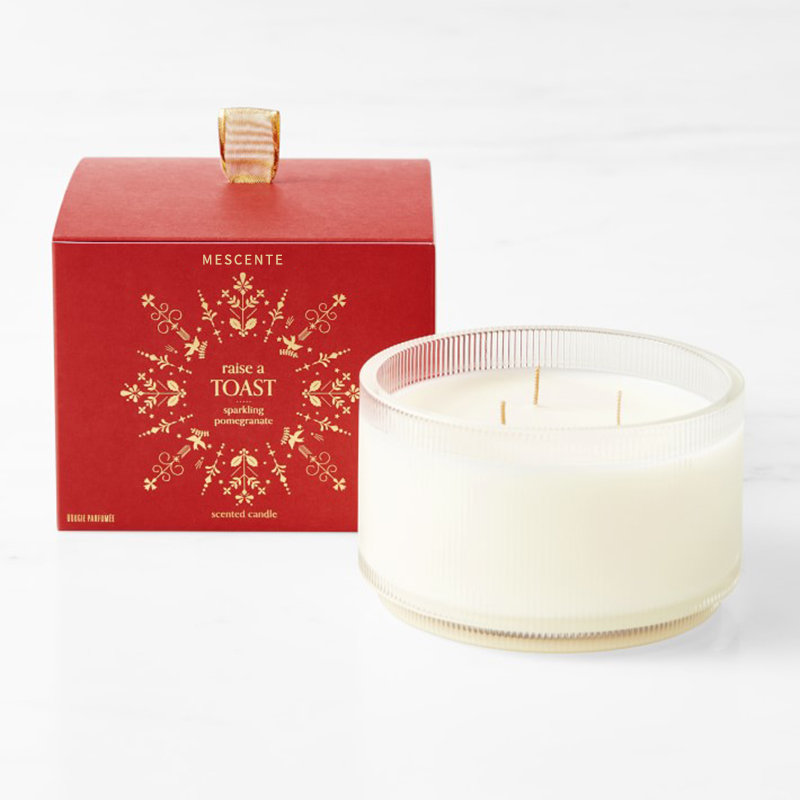 نشان‌واره سفارشی ساخت M&Scent شمع‌های سویا معطر شفافیت ارگانیک با برچسب ویژگی در ظرف شیشه‌ای