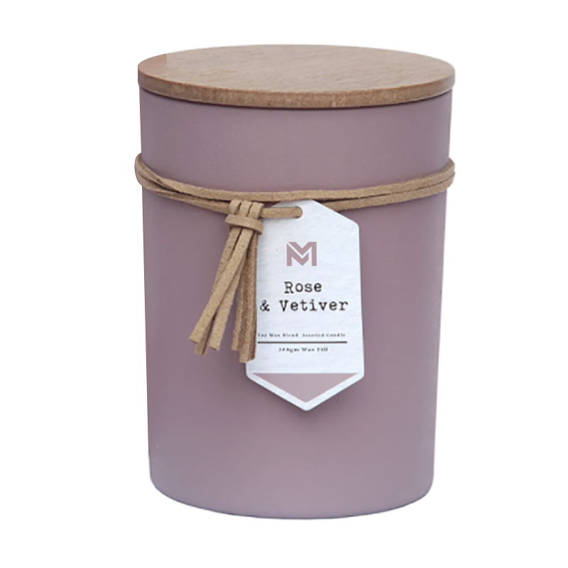 عطر و بوی M&S با لیبل خصوصی درب چوب آروماتراپی عطر شمع موم سویا ست هدیه در ظرف شیشه ای