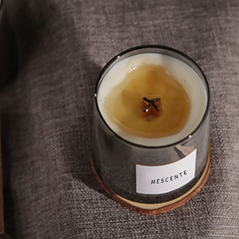 شیشه های لوکس M&Scent فتیله های چوبی کریستالی شمع موم سویا معطر، شمع عروسی