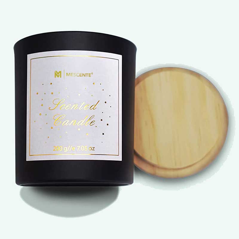 نشان‌واره سفارشی M&Scent بطری شیشه‌ای کریستال گرد قوی شمع‌های معطر موم قهوه با جعبه به صورت عمده