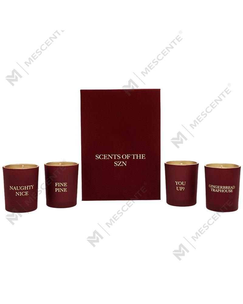 مجموعه هدیه 4 عددی شمع معطر با برچسب خصوصی لوکس M&Scent