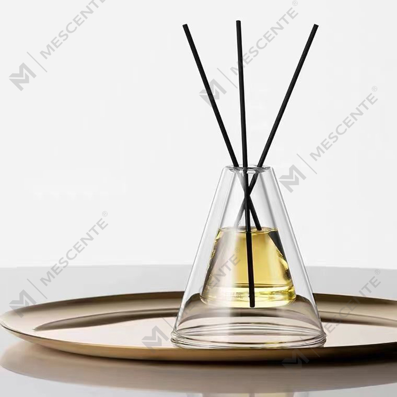 بطری شیشه ای منحصر به فرد Hex Essenza بزرگ سفارشی عطر و بوی عطر نی دیفیوزر خانگی سفید مات شده، پخش کننده نی کریسمس