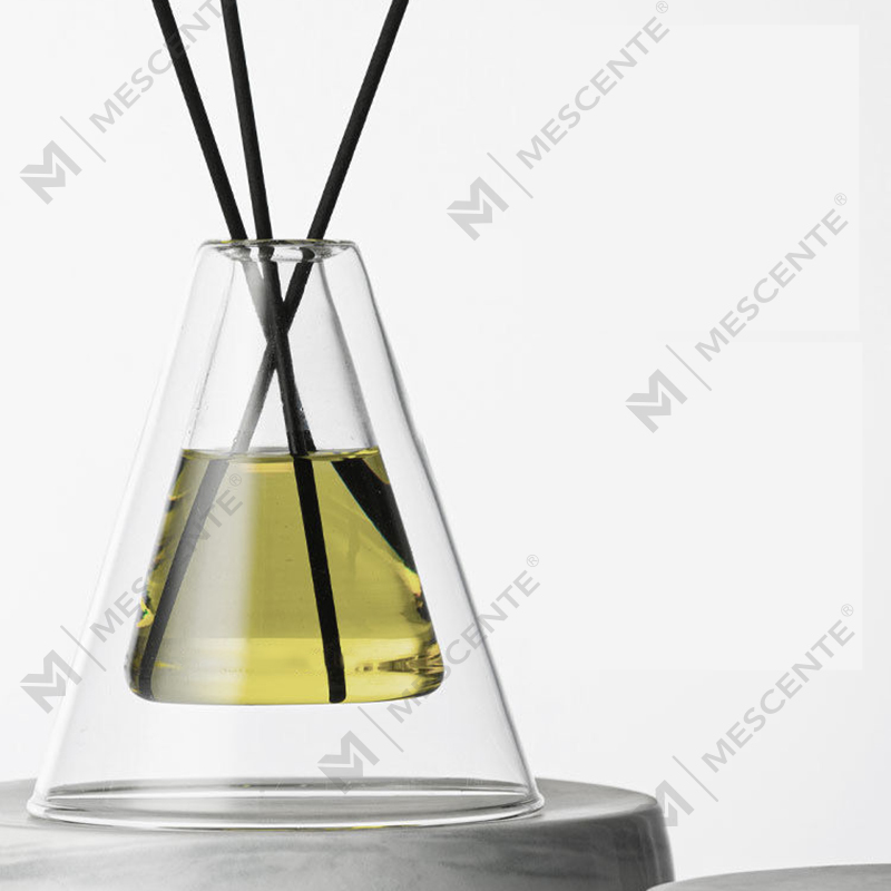 بطری شیشه ای منحصر به فرد Hex Essenza بزرگ سفارشی عطر و بوی عطر نی دیفیوزر خانگی سفید مات شده، پخش کننده نی کریسمس