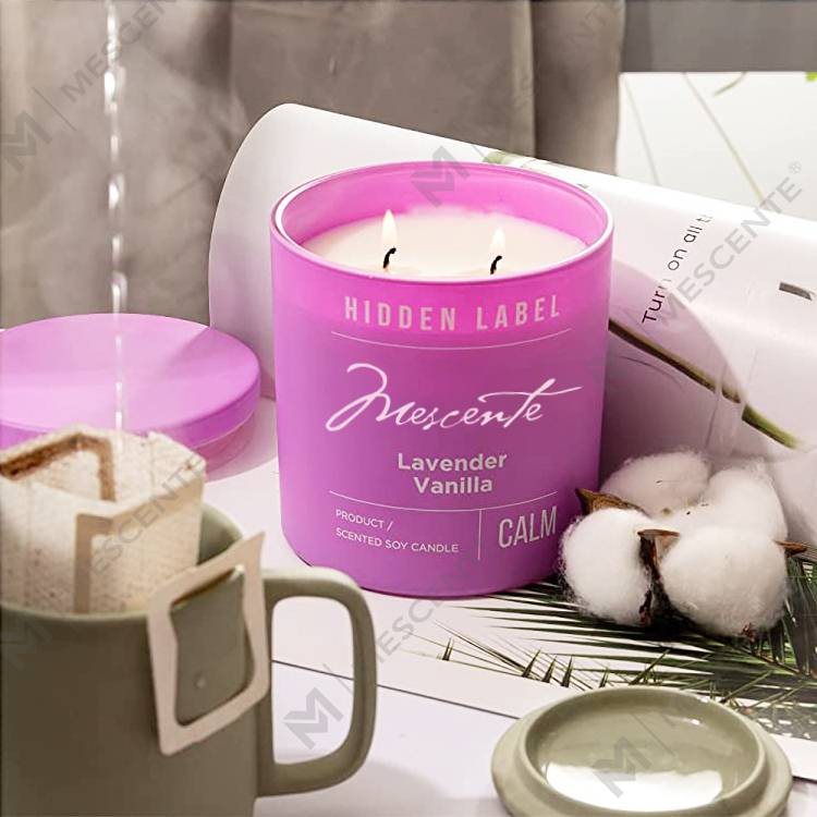 M&Scent عمده فروشی لوکس لیبل خصوصی شمع های موم سویا با کریستال کوزه های مشکی