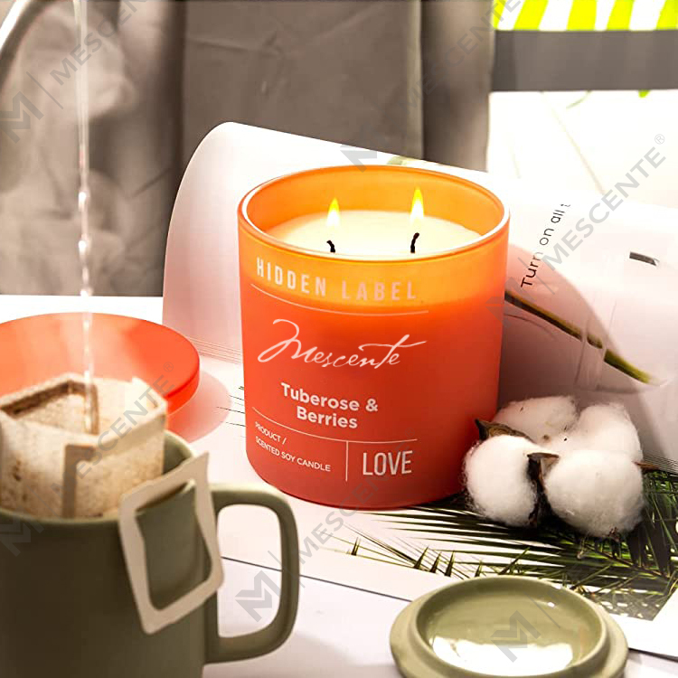 M&Scent عمده فروشی لوکس لیبل خصوصی شمع های موم سویا با کریستال کوزه های مشکی