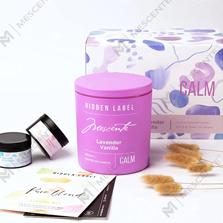 M&Scent عمده فروشی لوکس لیبل خصوصی شمع های موم سویا با کریستال کوزه های مشکی