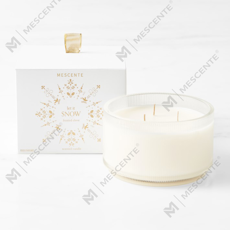 نشان‌واره سفارشی ساخت M&Scent شمع‌های سویا معطر خانگی شفافیت ارگانیک با برچسب خصوصی در ظرف شیشه‌ای