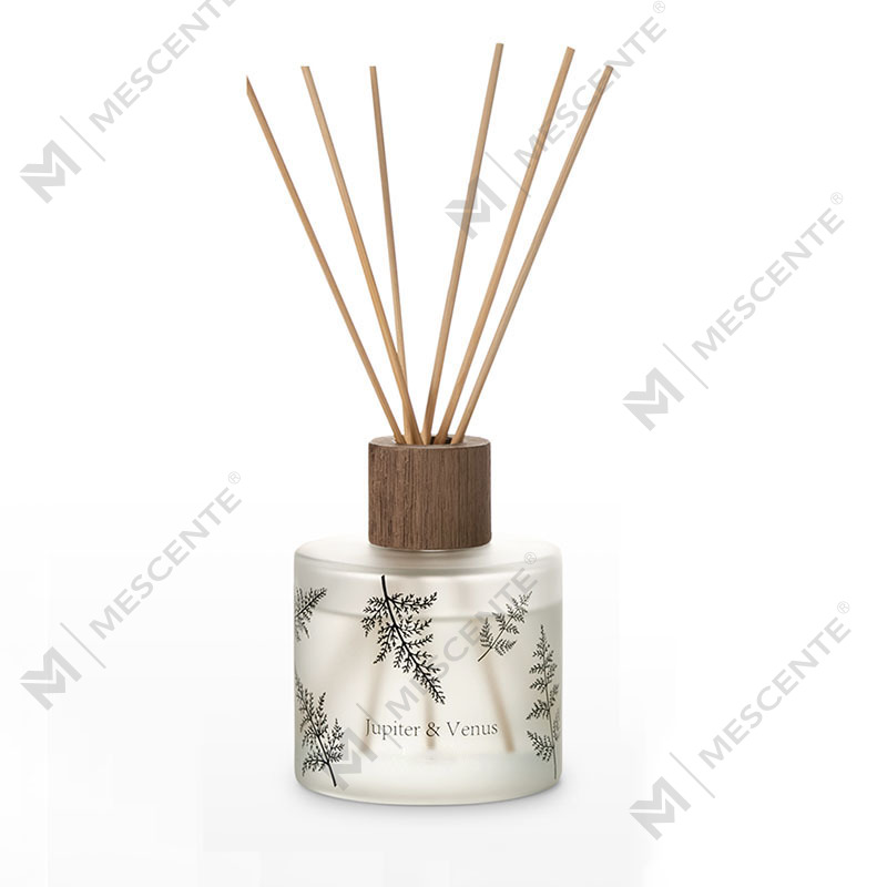 M&Scent عمده فروشی لوکس سفارشی تزئینی شیشه کهربایی بدون آتش پخش کننده نی عطر گل شفاف منحصر به فرد