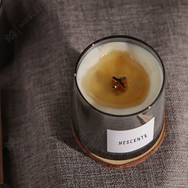 شیشه های لوکس M&Scent فتیله های چوبی کریستالی شمع موم سویا معطر، شمع عروسی