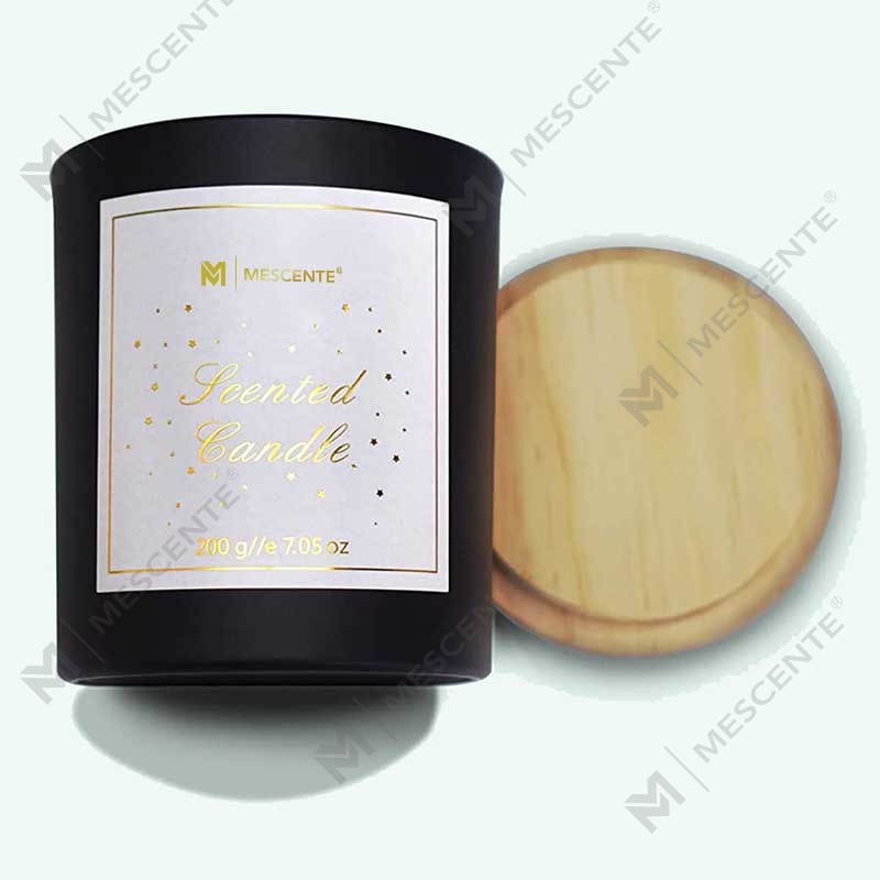 نشان‌واره سفارشی M&Scent بطری شیشه‌ای کریستال گرد قوی شمع‌های معطر موم قهوه با جعبه به صورت عمده