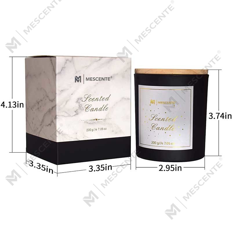نشان‌واره سفارشی M&Scent بطری شیشه‌ای کریستال گرد قوی شمع‌های معطر موم قهوه با جعبه به صورت عمده