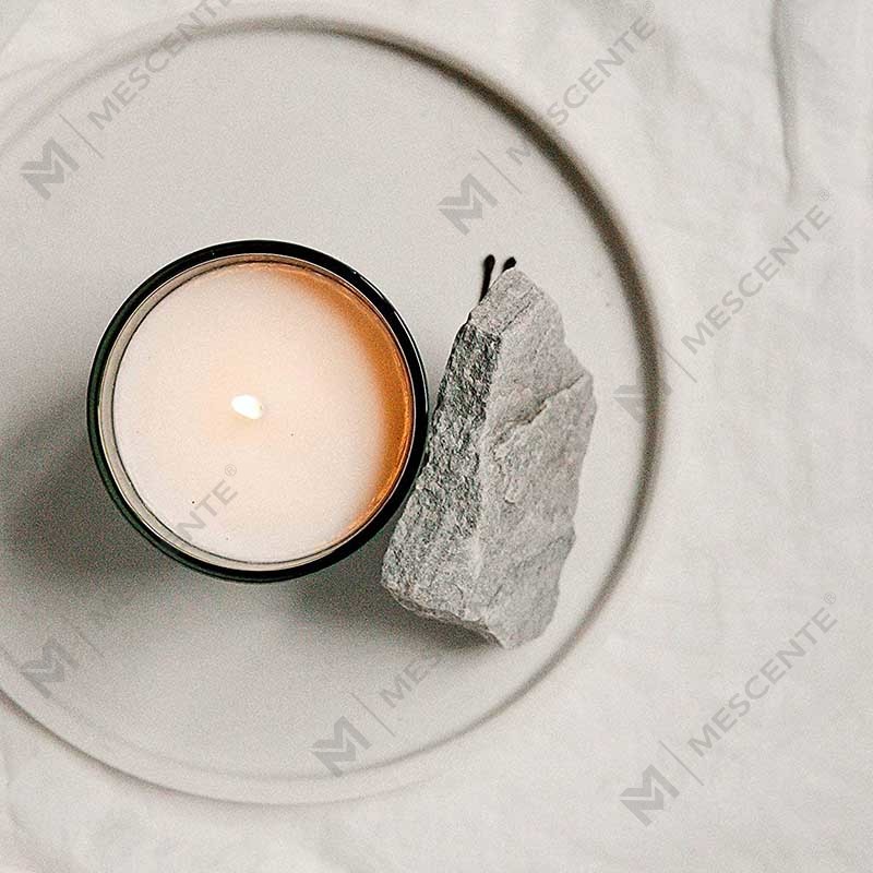 نشان‌واره سفارشی M&Scent بطری شیشه‌ای کریستال گرد قوی شمع‌های معطر موم قهوه با جعبه به صورت عمده