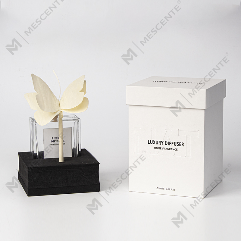 M&Scent بطری بزرگ مربعی بزرگ رایحه‌ی مایع راتن‌درمانی عطر پخش‌کننده نی با درب