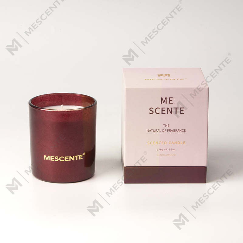 M&Scent Private Label کریسمس شیشه شمع مشکی رایحه درمانی شمع های معطر