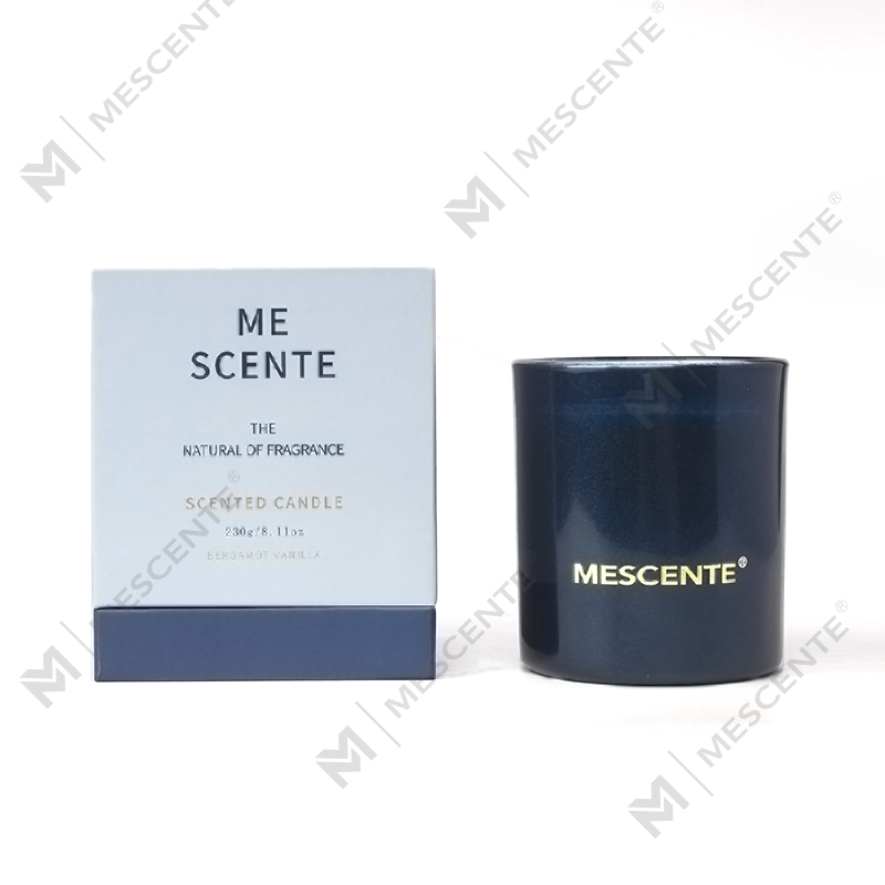 M&Scent Private Label کریسمس شیشه شمع مشکی رایحه درمانی شمع های معطر