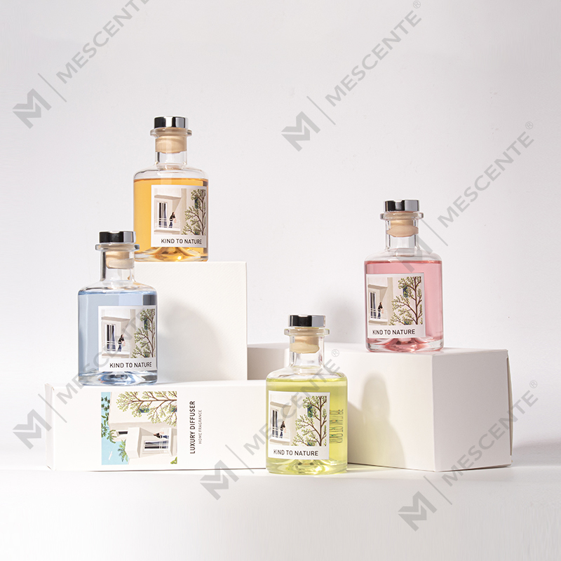 پخش کننده نی بطری بزرگ تزئینی لوکس M&Scent با ست هدیه گل خشک