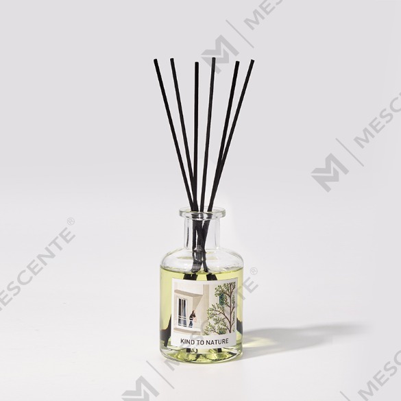 M&Scent Luxury 200ml سفارشی بطری سفید میله های چوبی نی پخش کننده با جعبه