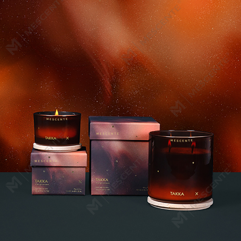 شمع‌های موم سویا معطر و تزئینی کریسمس دست‌ساز لوکس سفارشی M&Scent با جعبه هدیه