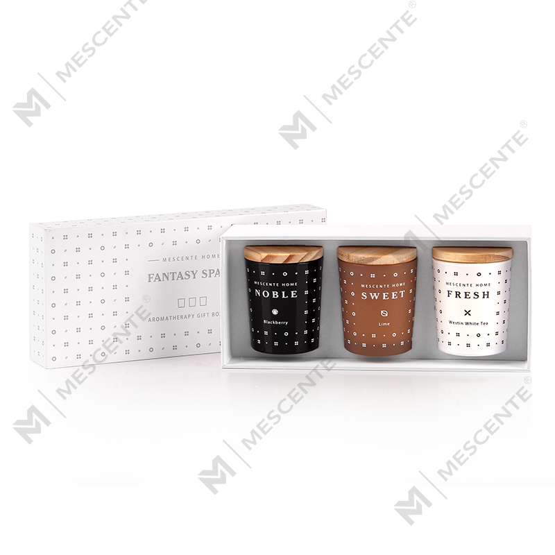 مجموعه شمع معطر آروماتراپی موم سویا خانگی 3 پک M23352