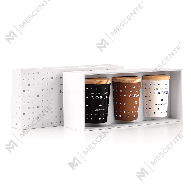 مجموعه شمع معطر آروماتراپی موم سویا خانگی 3 پک M23352