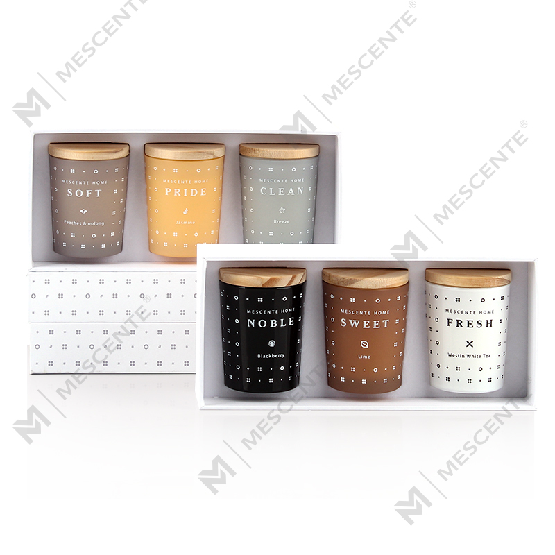 مجموعه شمع معطر آروماتراپی موم سویا خانگی 3 پک M23352