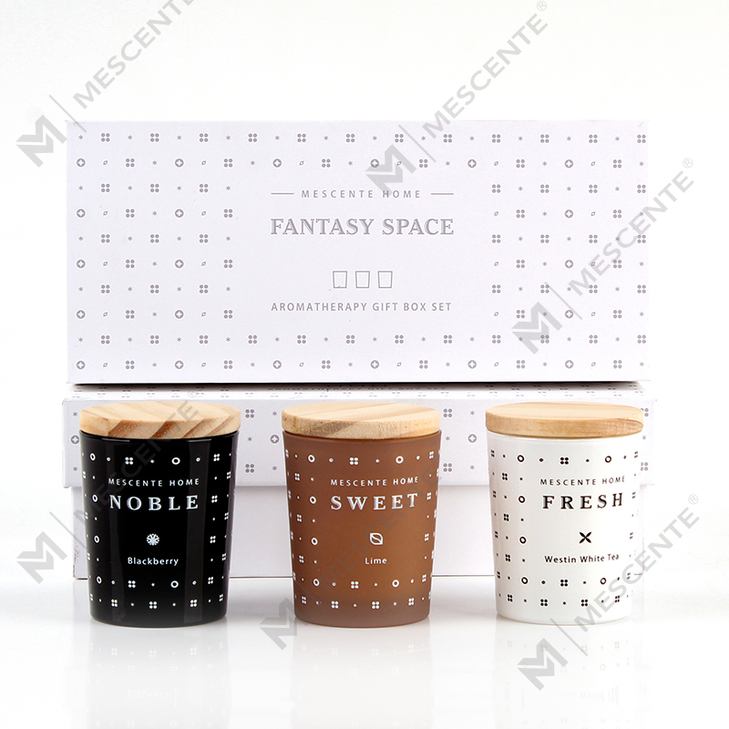 مجموعه شمع معطر آروماتراپی موم سویا خانگی 3 پک M23352