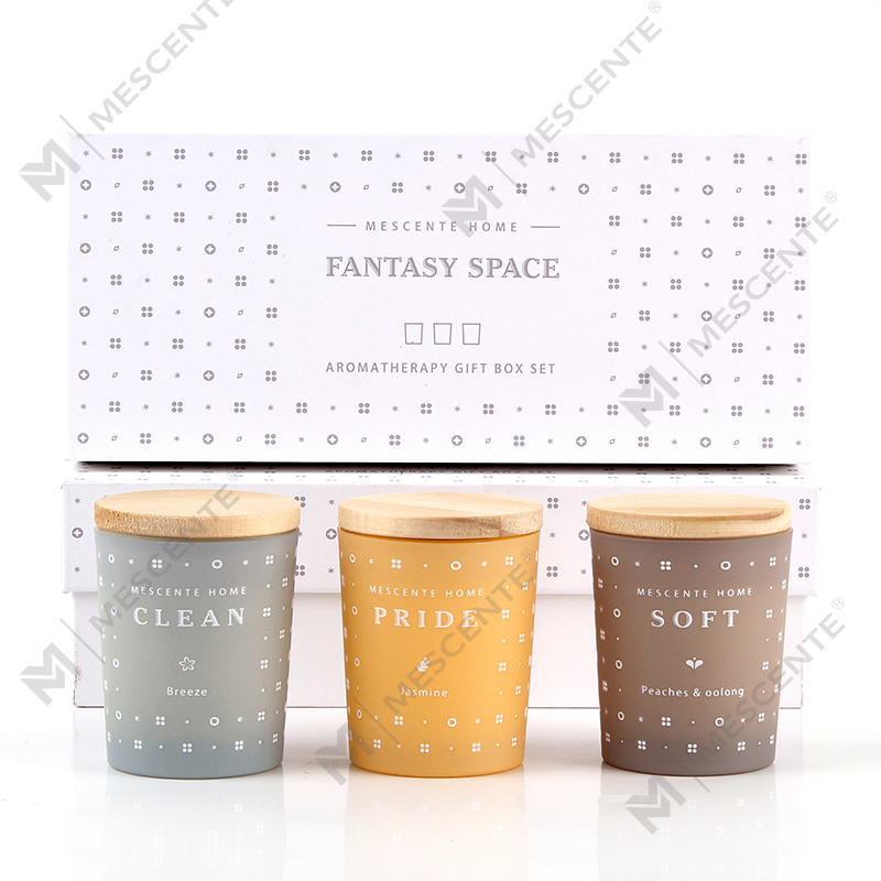 مجموعه شمع معطر آروماتراپی موم سویا خانگی 3 پک M23352