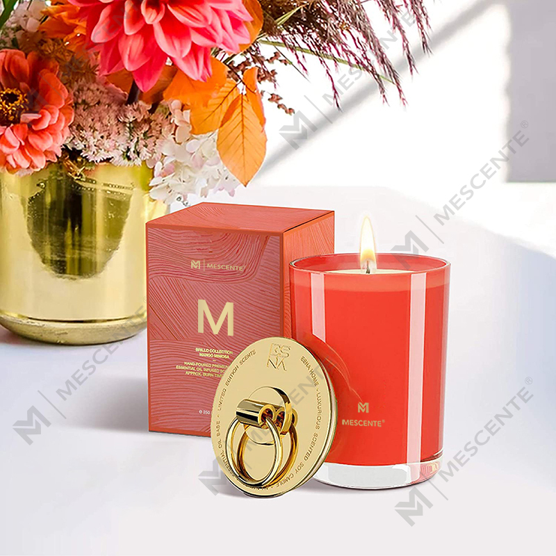 شمع های معطر عروسی شخصی سازی شده لوگوی لوکس M&Scent واکس سویا، شمع کمپ سفارشی