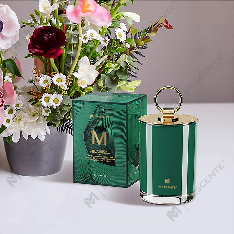شمع های معطر عروسی شخصی سازی شده لوگوی لوکس M&Scent واکس سویا، شمع کمپ سفارشی
