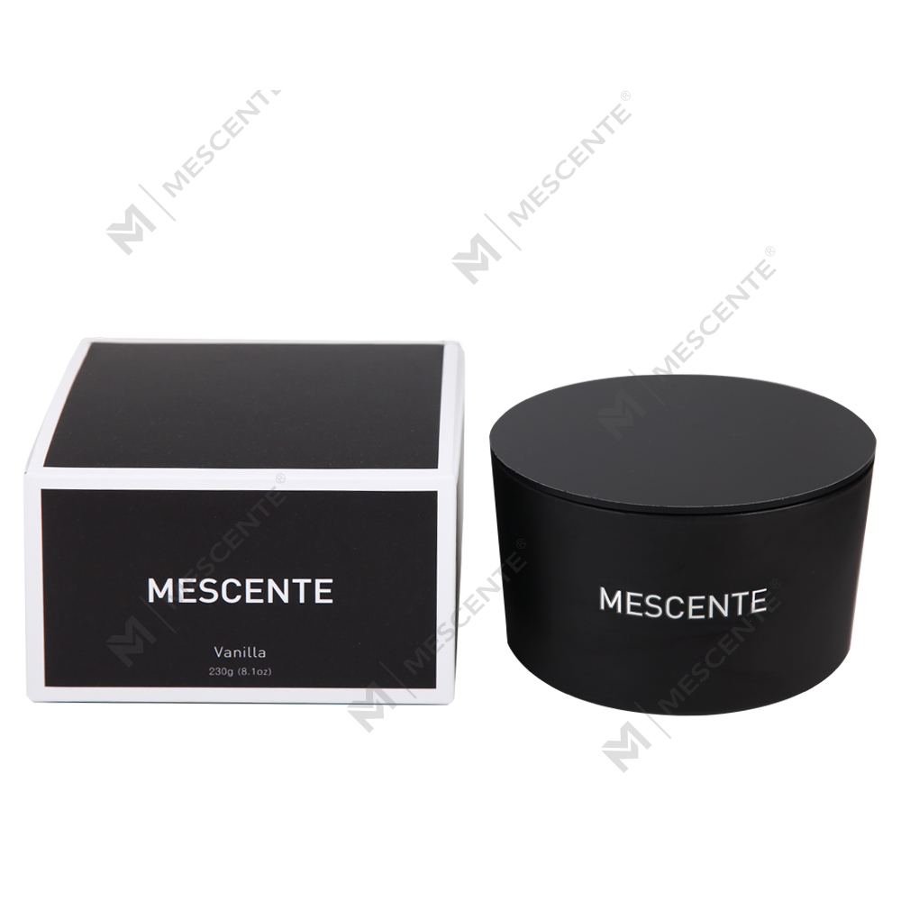شمع معطر 100% سویا واکس شیشه ای 3 فیتیله ای لیبل خصوصی Mescente