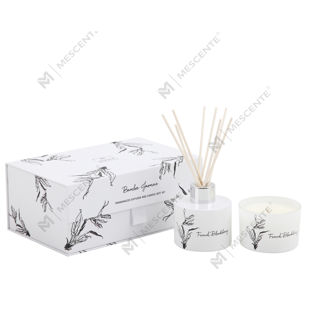 پخش کننده عطر نی و ست هدیه شمع معطر لیبل خصوصی Mescente عمده فروشی