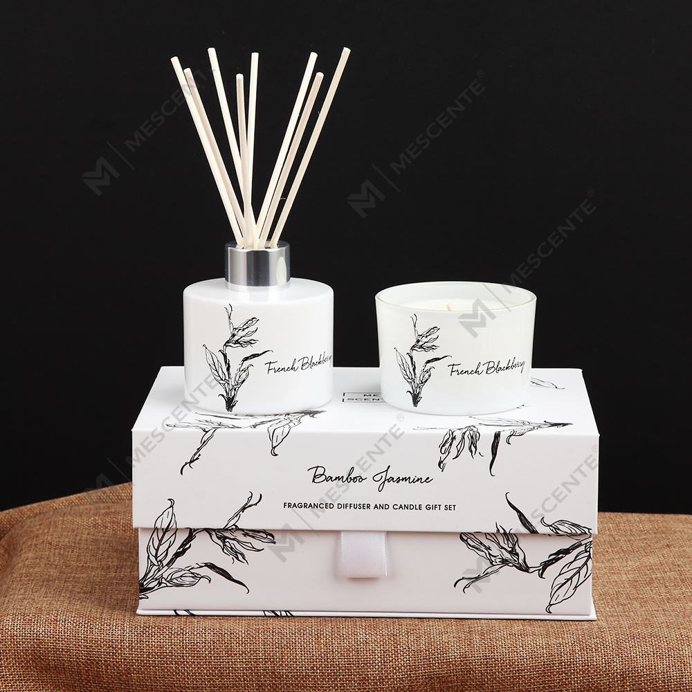 پخش کننده عطر نی و ست هدیه شمع معطر لیبل خصوصی Mescente عمده فروشی