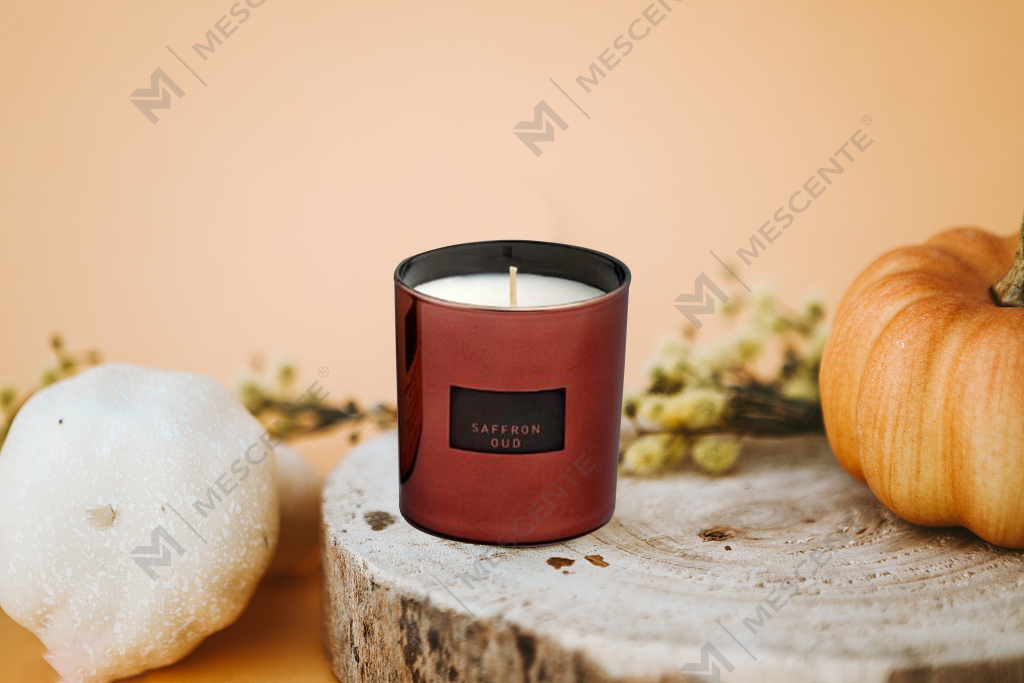 شمع سویا معطر شیشه ای آینه ای با ظرفیت 540 گرم