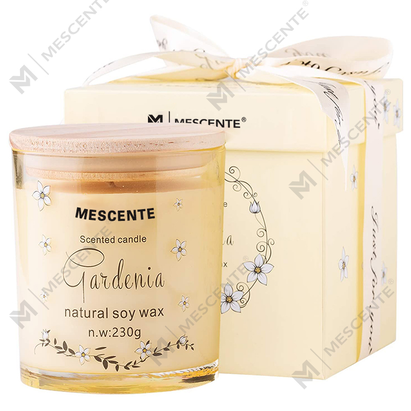 شمع معطر وانیلی ستونی سرامیک روحانی دست ساز جا شیشه ای لوکس M&Scent با کریستال