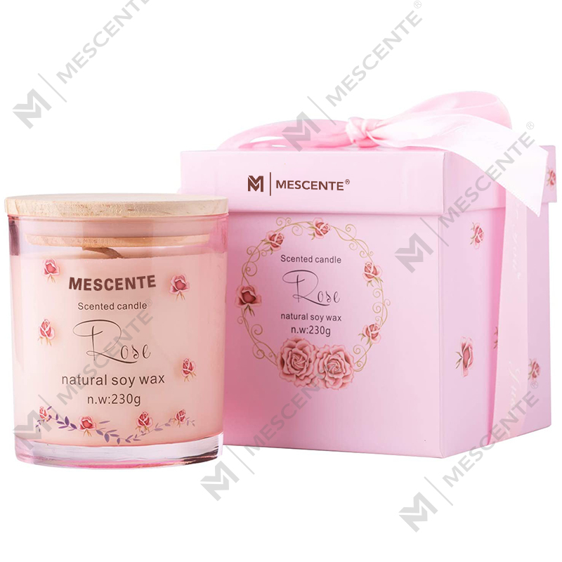 شمع معطر وانیلی ستونی سرامیک روحانی دست ساز جا شیشه ای لوکس M&Scent با کریستال